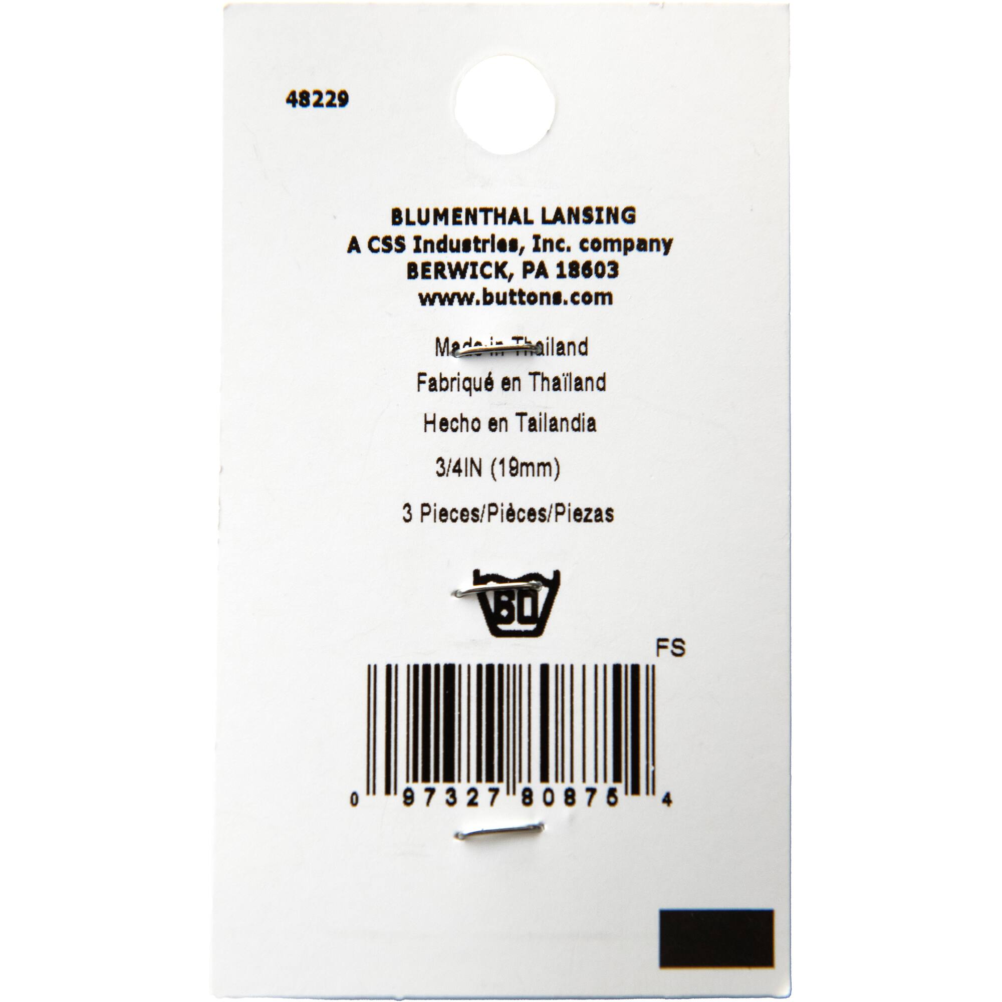 LaMode® 3/4" White Marbled Shank Buttons, 3ct.